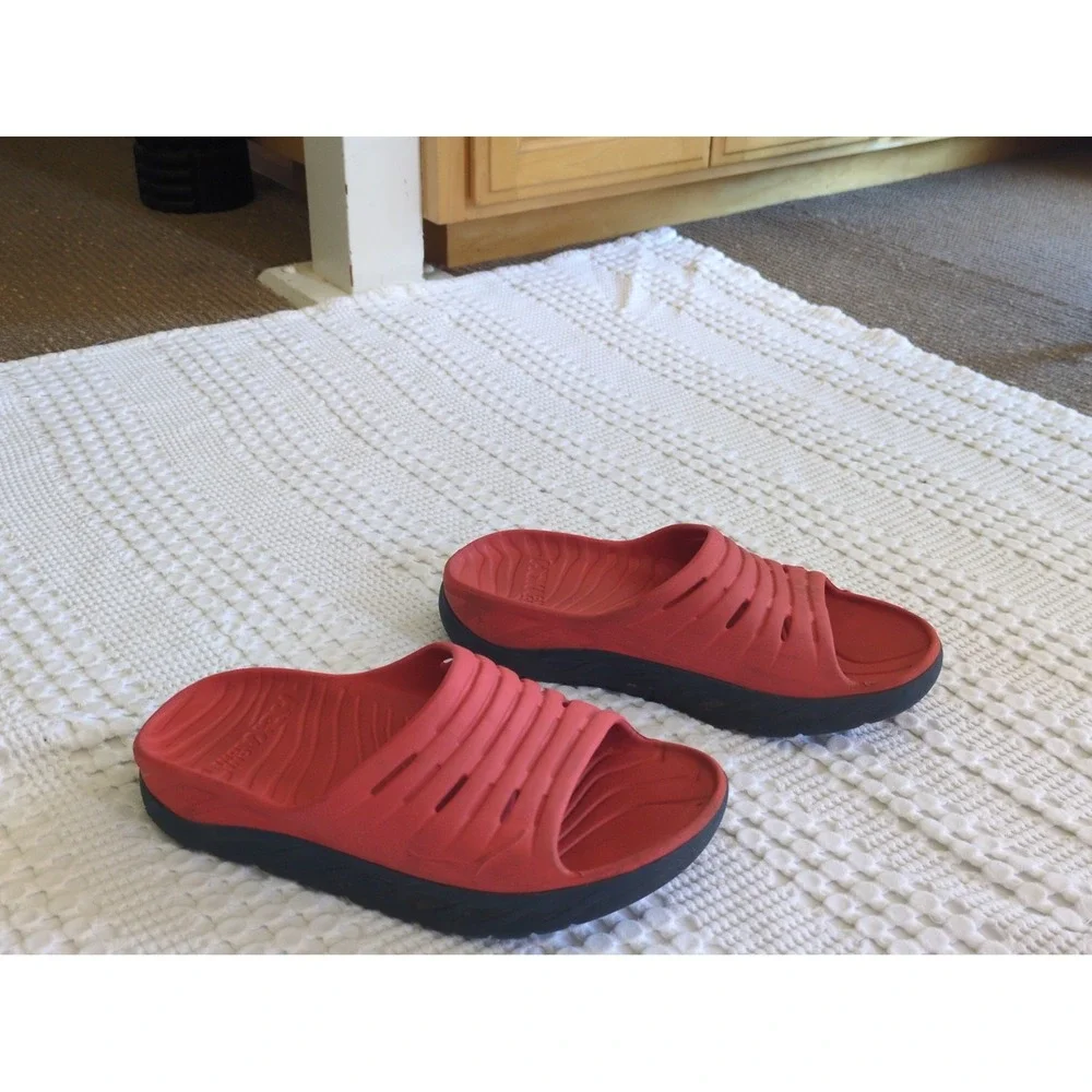 Hoka One One Recovery Slides Orange Gray Size 10